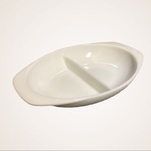 VINTAGE PYREX / opal divided 1063 serving dish